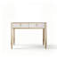 Coiffeuse de chambre à coucher en bois de cerisier de style luxueux et lumineux avec comptoir incrusté de coquillages