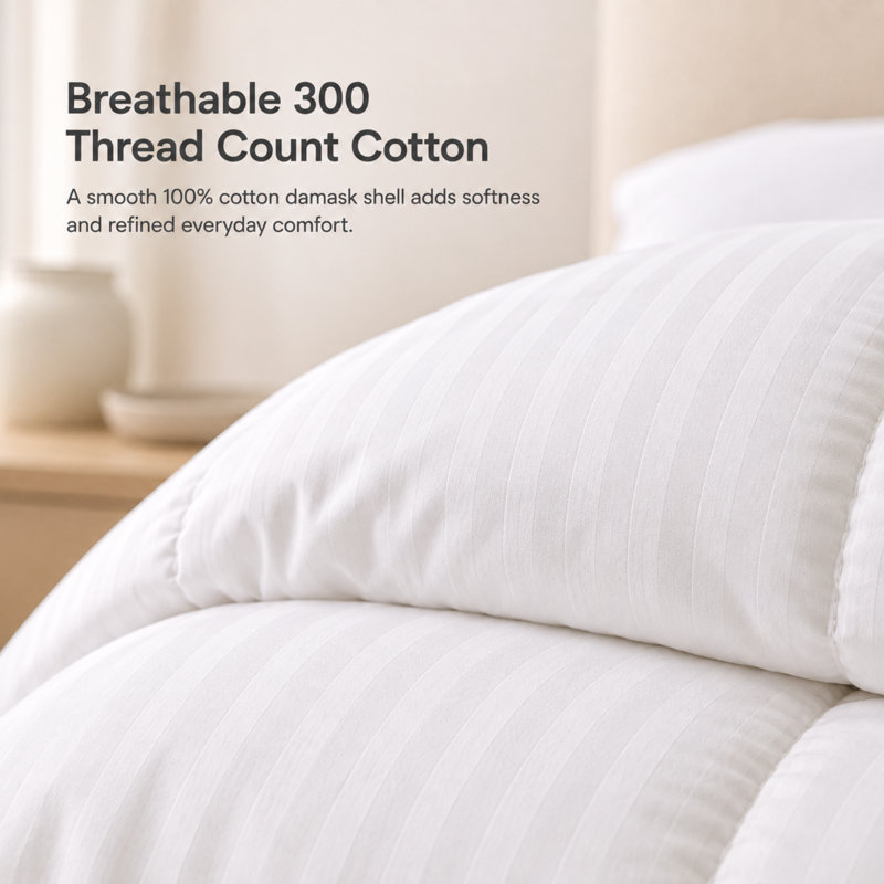Édredon toutes saisons en duvet synthétique à densité de tissage 300 fils Continental Bedding, Grand