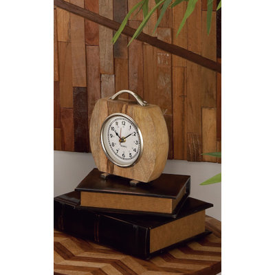 Horloge de plateau en bois