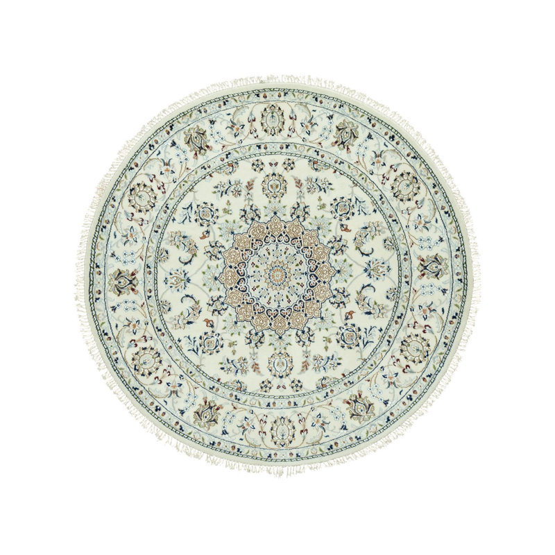Tapis ivoire en laine Cante One-of-a-Kind Cante