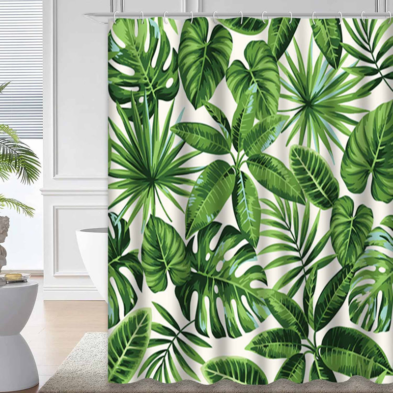 Rideau de douche Tropical Jungle, L 72 po x l 72 po