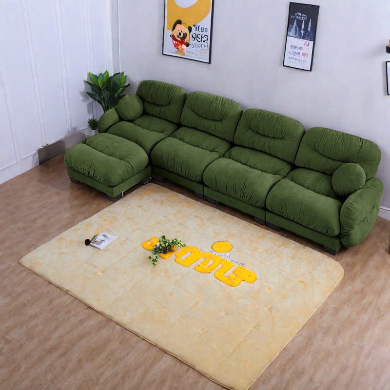 Compression Modular Sectionals Chenille 4 Seat Modern Home Lounge