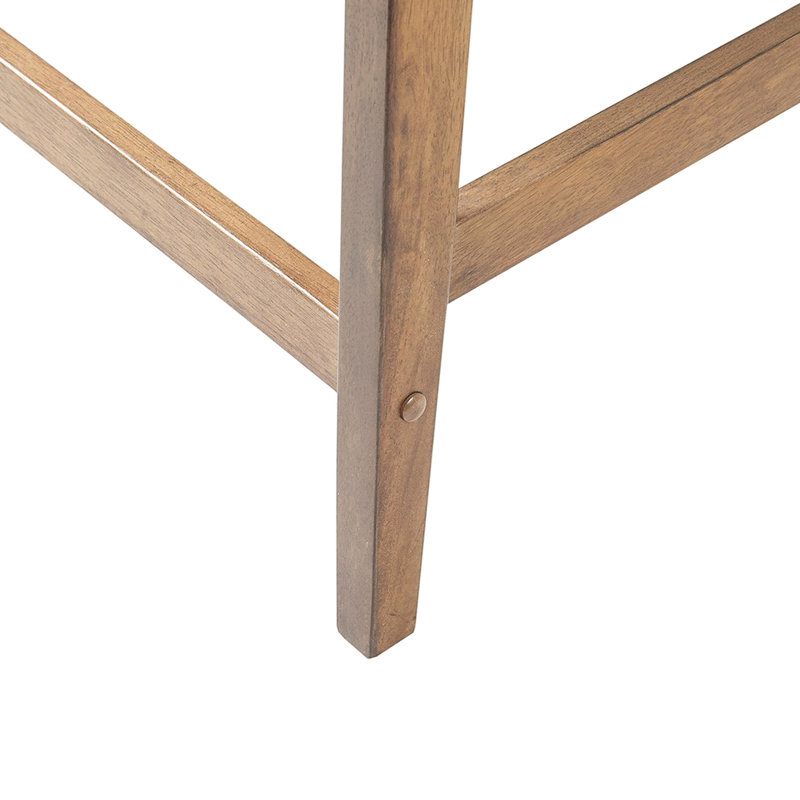 Tabouret Ink + ivy, siège rembourré de 4,75 po, repose-pieds de 6,5 po, capacité de charge de 300 lb, coussin de comptoir charmant en bois de pacane et bleu marine, pieds avec poids