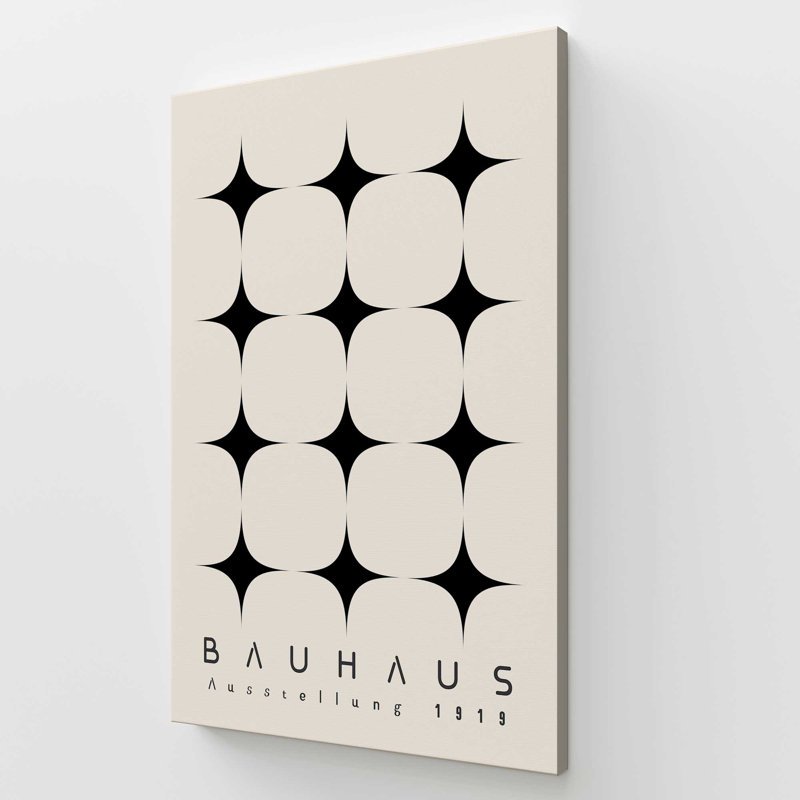 Impression sur toile Minimalist Bauhaus Stars, 54" H x 36" W, Stretched Canvas