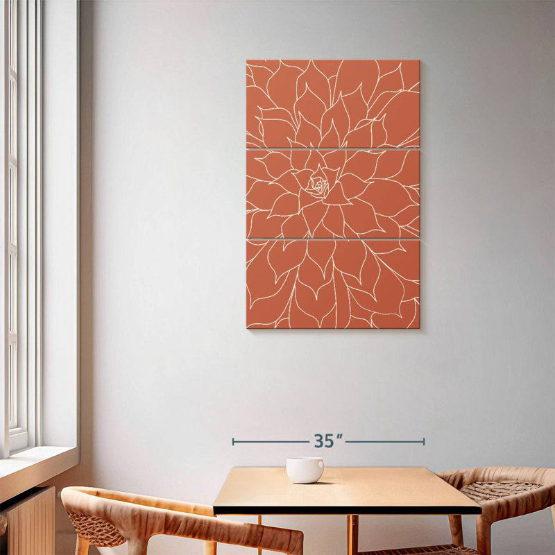 Harnek succulent orange brûlé, H 57 po x l 36 po
