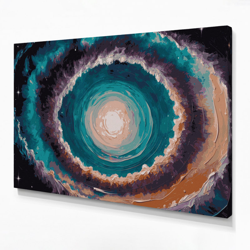 «Space Southern Ring Nebula», art mural sur toile mauve, H 20 po x l 30 po