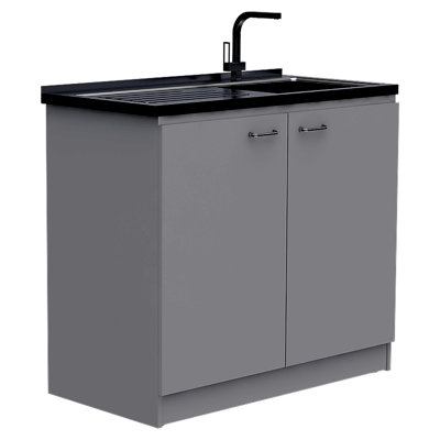 Oklahoma Utility Sink, Double Door Cabinet