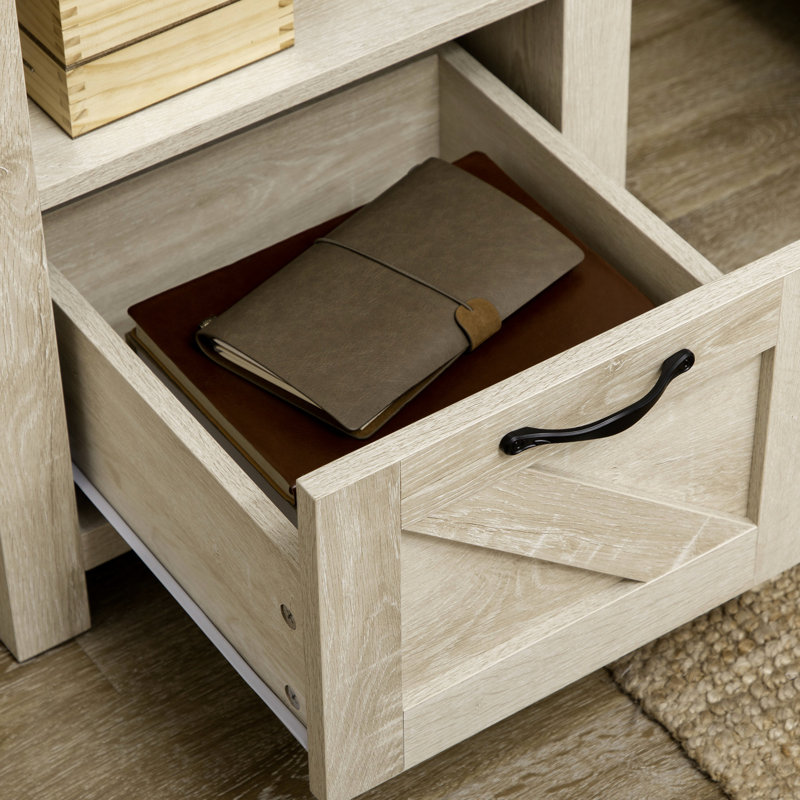 Table de bout rustique, armoire de rangement de style chêne, avec plateau de table