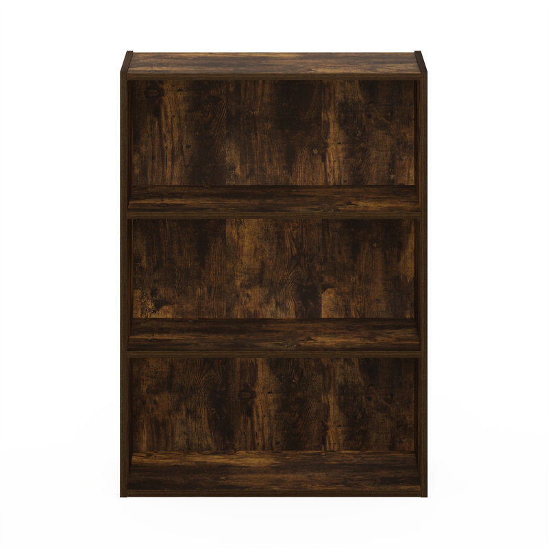 Kylee 3-Tier Open Shelf Bookcase, Amber Pine, (3 Shelves) 80cm H x 60cm W x 24cm D