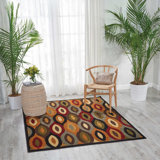 Tapis multicolore à motif abstrait Seburn