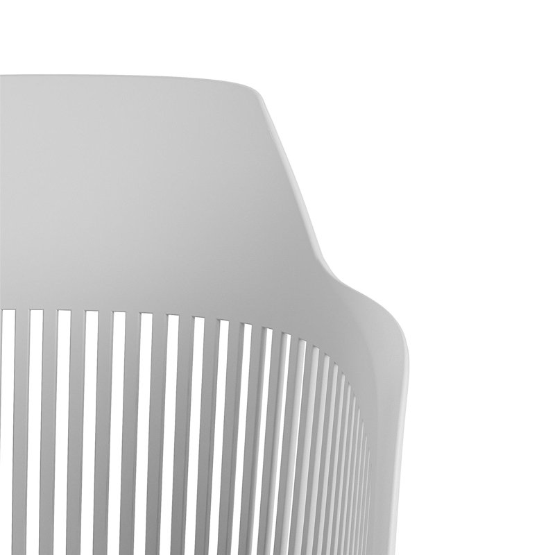 Patio Dining Armchair with Cushion, Light Grey