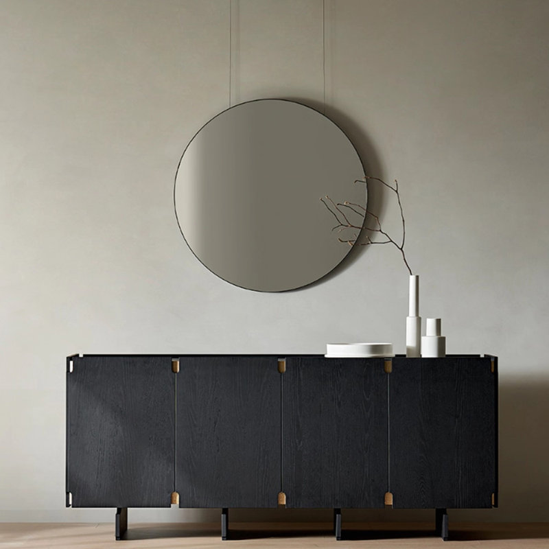 Buffet rétro de luxe de style chinois léger, Noir