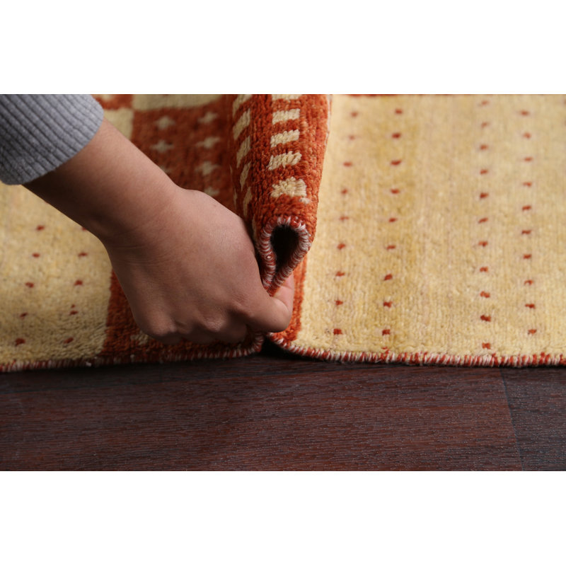 Tapis décoratif en laine de conception unique 7 pi 9 po x 10 pi 4 po noué à la main New Age