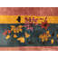 Tapis antique chinois - art déco mauve floral des années 1920