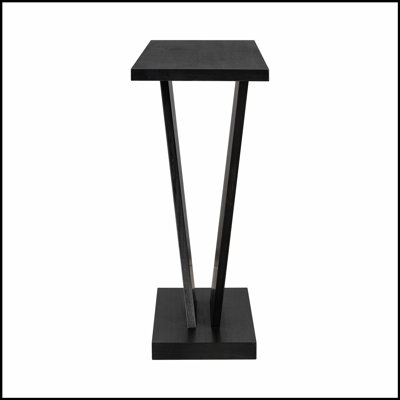 Console Mirod avec placage en bois naturel, conception à base en V pour une polyvalence classique, parfaite pour exposer vos articles préférés, assemblage facile