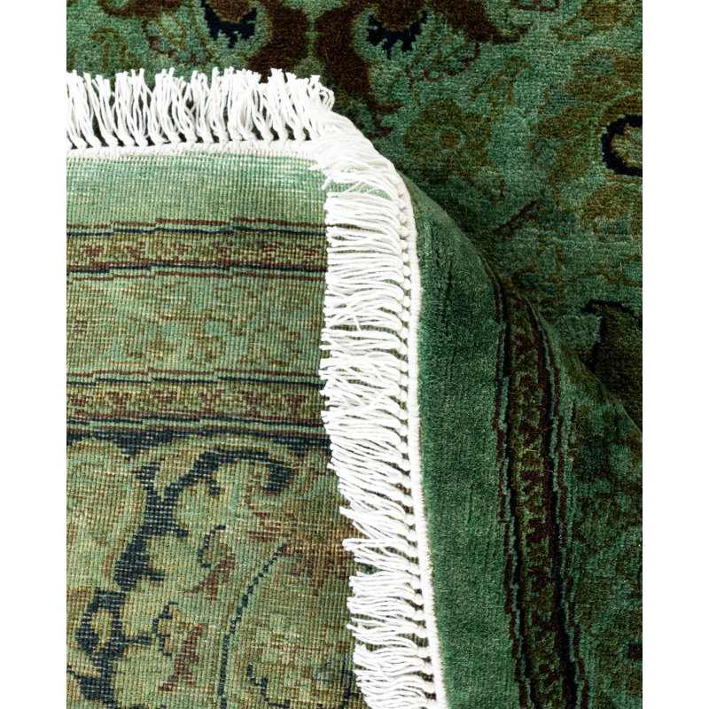 Overdyed One-of-a-Kind 8' 1" x 8' 1" Hand Knotted Area Rug