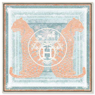 Casablanca to Paris Peach Graphic Art Canvas