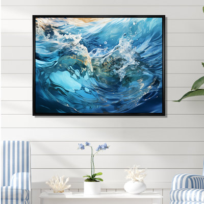 Fusion bleu marine et blanc IV sur toile