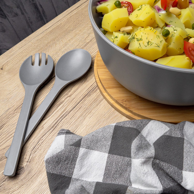 Latitude Run Atle Melamine Salad Bowl, in Grey
