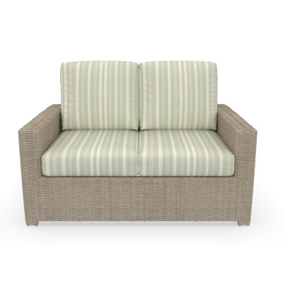 Henri Outdoor Loveseat With Sunbrella Cushions