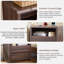 Ensemble de chambre à coucher 3 pièces en bois rustique, noyer-1364118747-1364387471