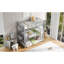 Metal Twin Bunk Bed, Silver - Space Saving & Strong Size 3 Saving, Rails, No Box Spring, Quick Installation