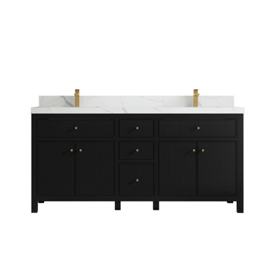 Ensemble de meuble-lavabo double 72 "