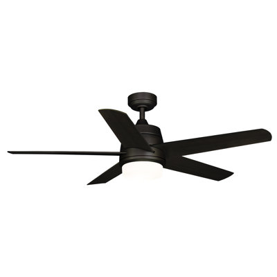 Ventilateur de plafond standard à 5 pales de 52 po avec télécommande et ensemble d'éclairage inclus Lashley