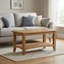 Censu Oak Coffee Table With Shelf