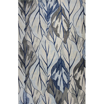 Tapis gris et bleu marine Favorinus
