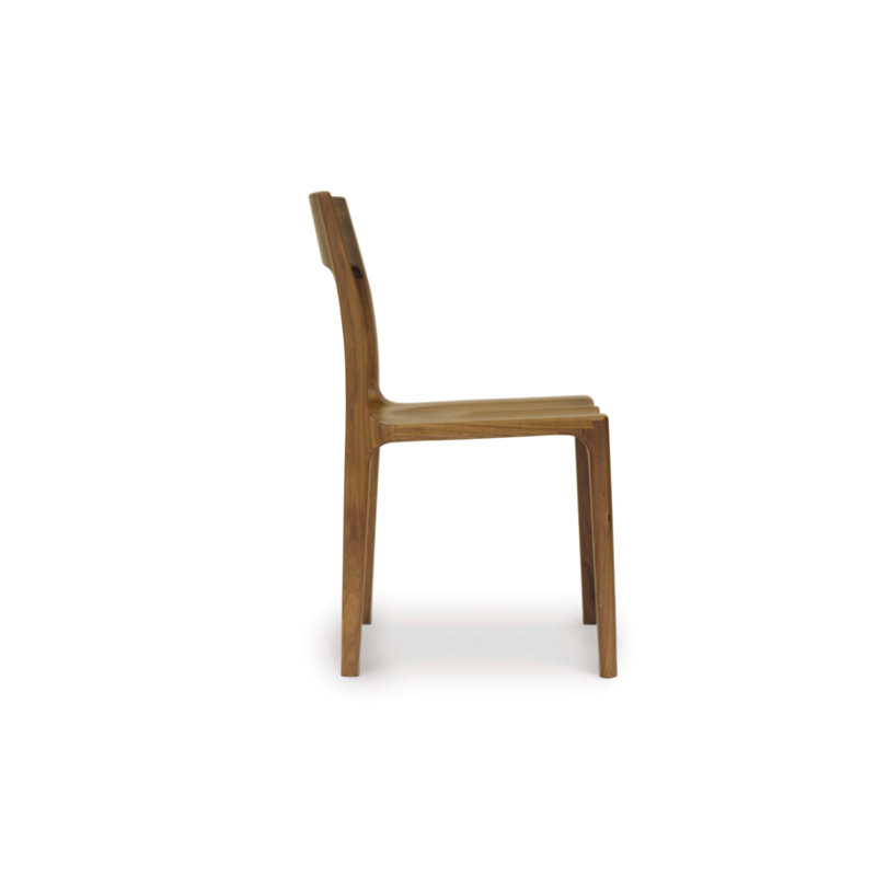 Lisse Solid Wood Dining Chair, Natural Walnut