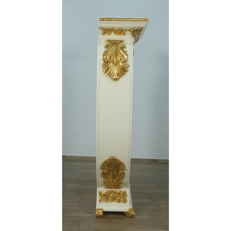 Lighted Display Stand, Beige/Gold