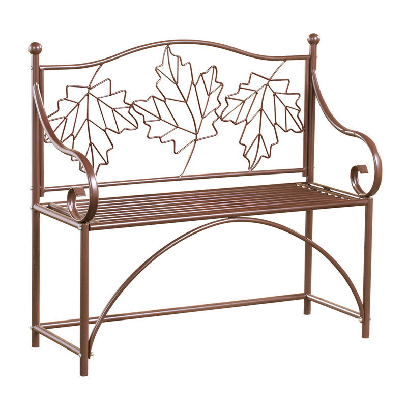 Banc de jardin avec feuilles d’érable Battiste