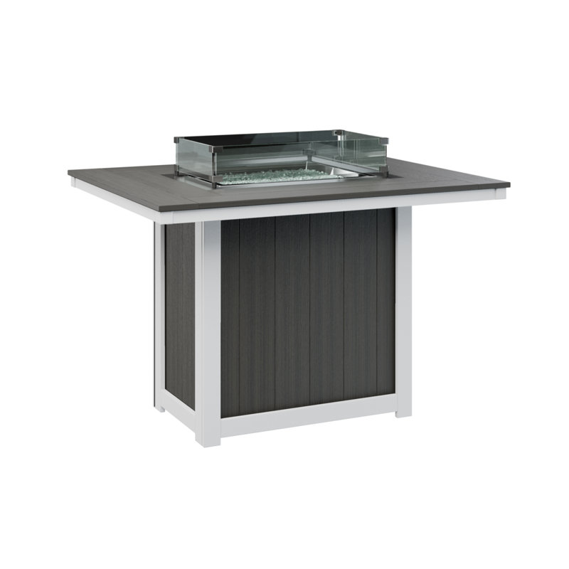 Foyer de table rectangulaire Berlin, H 36 po x l 53,87 po x P 41,37 po, Gris côtier