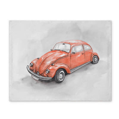 Vintage Red Beetle Bedroom Placemat - Polyester Home Decor