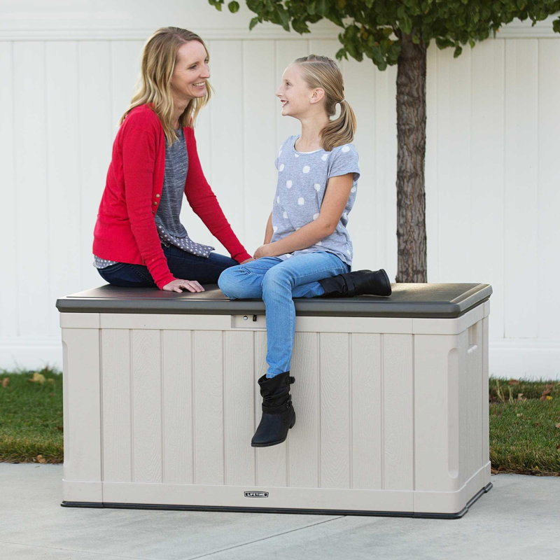 Heavy-Duty 435L Resin Storage Box, Desert Sand Tan