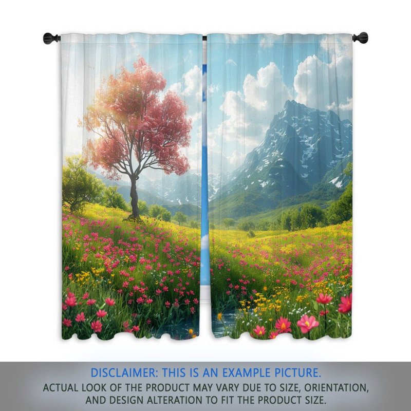 Paire de rideaux obscurcissant en polyester Kealohi, L 40 po x L 52 po