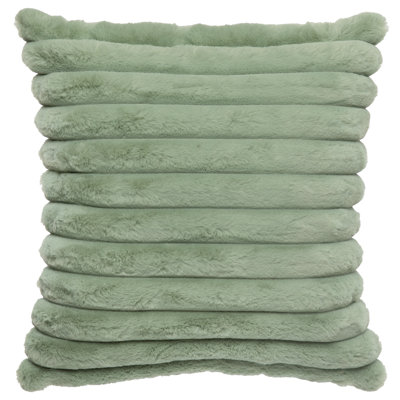 Raya Striped Faux Fur Reversible Throw Pillow (Set of 2)