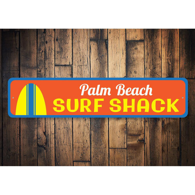 Panneau de surf personnalisé Surf Shack, H 6 po x l 24 po x P 0,063 po
