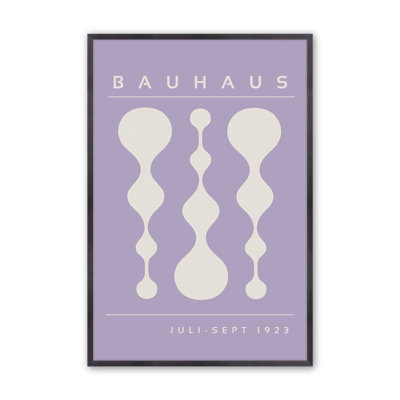 Affiche mauve rétro Bauhaus II