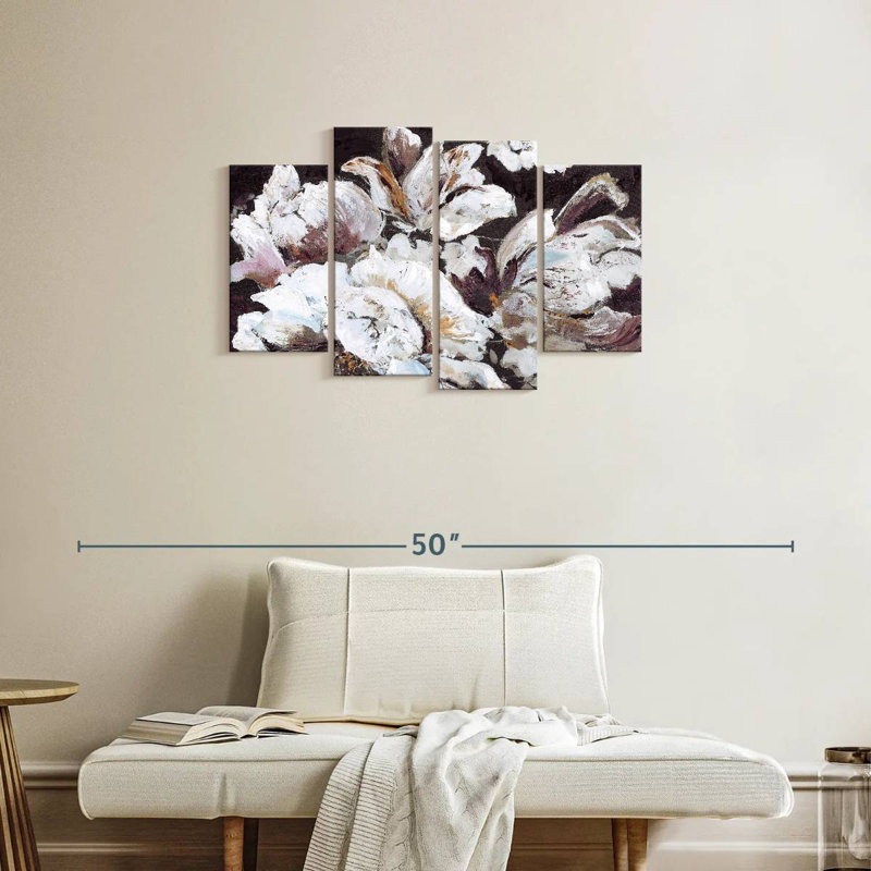 Avery Dark Flower, 22" H x 36" W