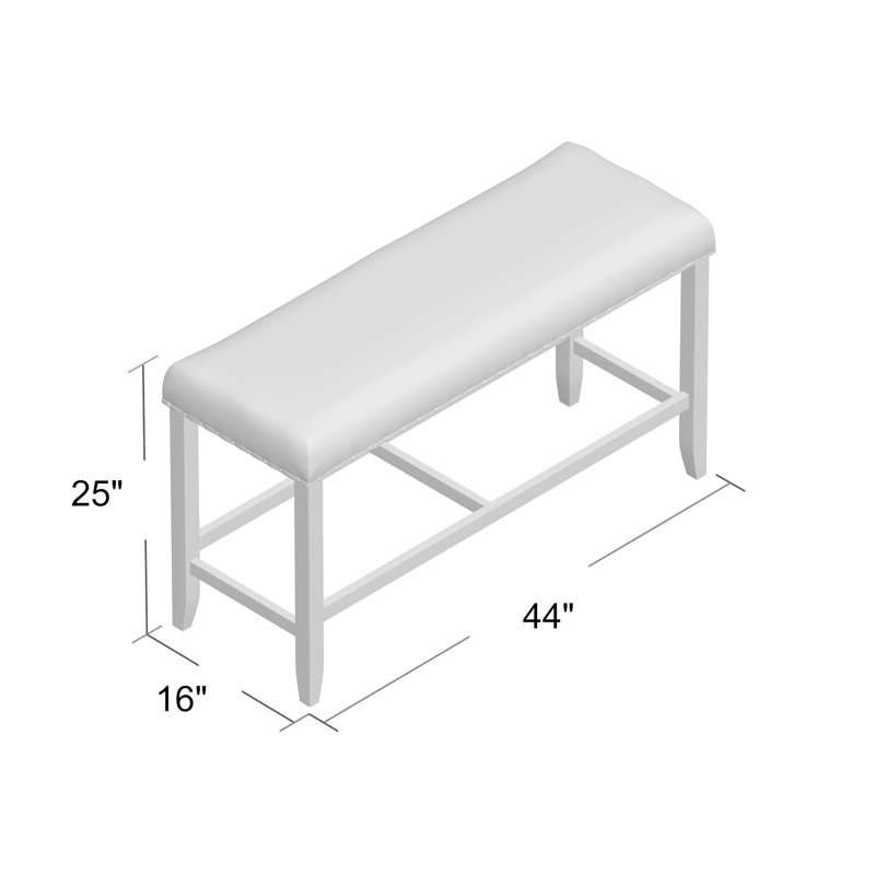 Adler Polyester Upholstered Bench, Beige