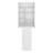 Wall Foldable Table With Multiple Shelves, White