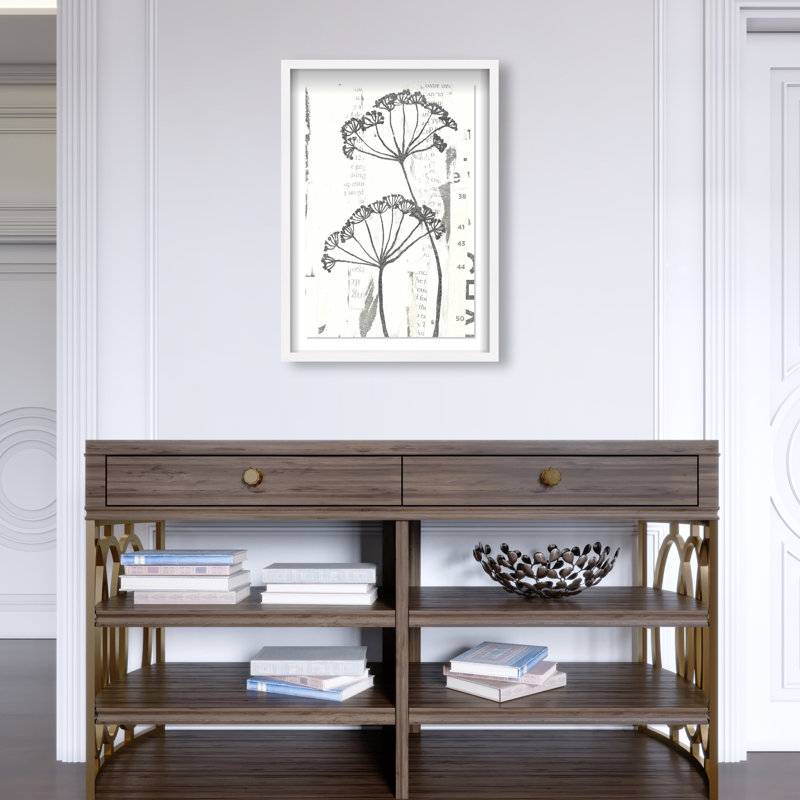 Botanical Shadow Shadowbox Floral & Botanical Print by Oliver Gal, Black Frame, 10 x 15, 31.5"H x 21.5"W, White Shadowbox