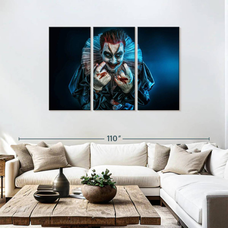 Devil Clown, 48" H x 74" W