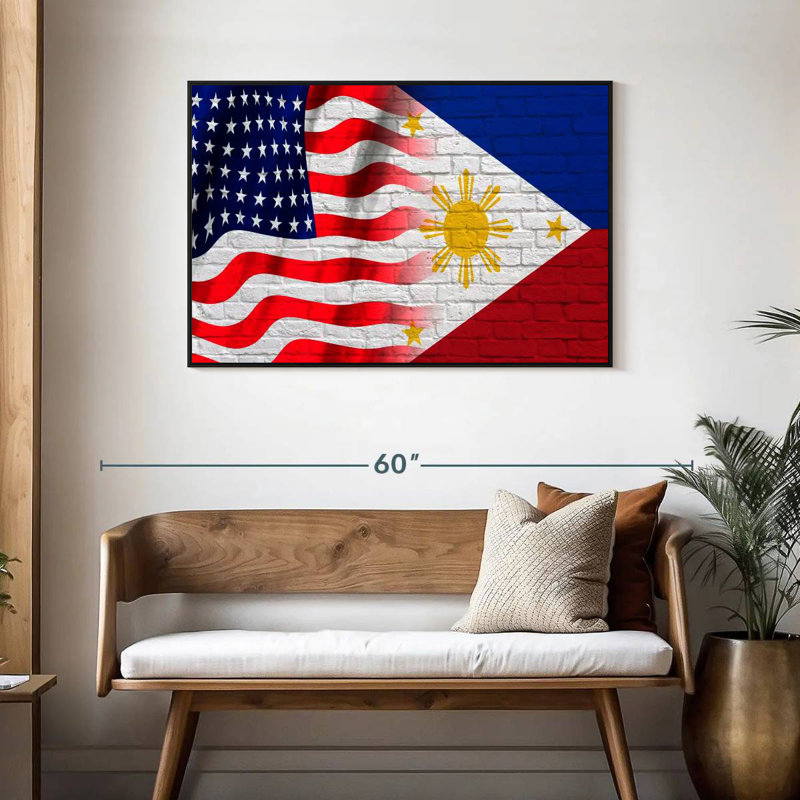 Borges USA And Philippines Flag, 29" H x 43" W