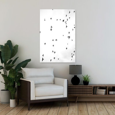 Art contemporain abstrait, minimaliste, oiseau, mouche, nature, faune