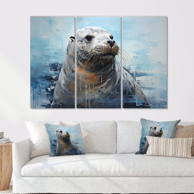 Magnifique otarie II - phoque / otarie sur toile, ensemble d'art mural