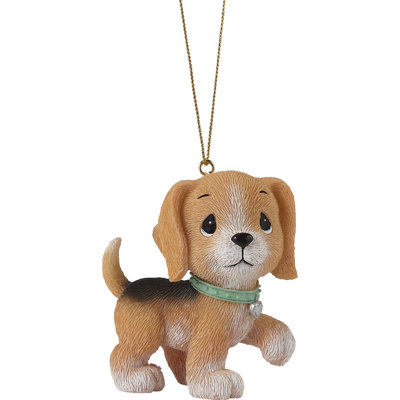 Ruff You Beagle Hanging Dog Christmas Ornament