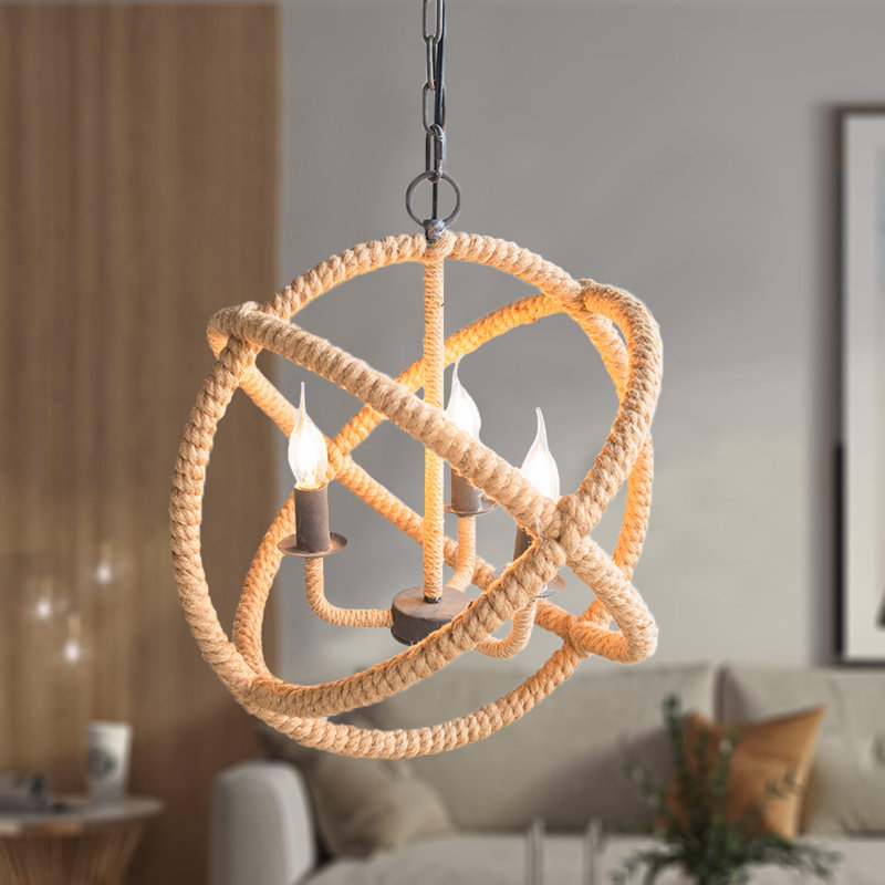 Luminaire suspendu sphérique 3 lumières Jabella
